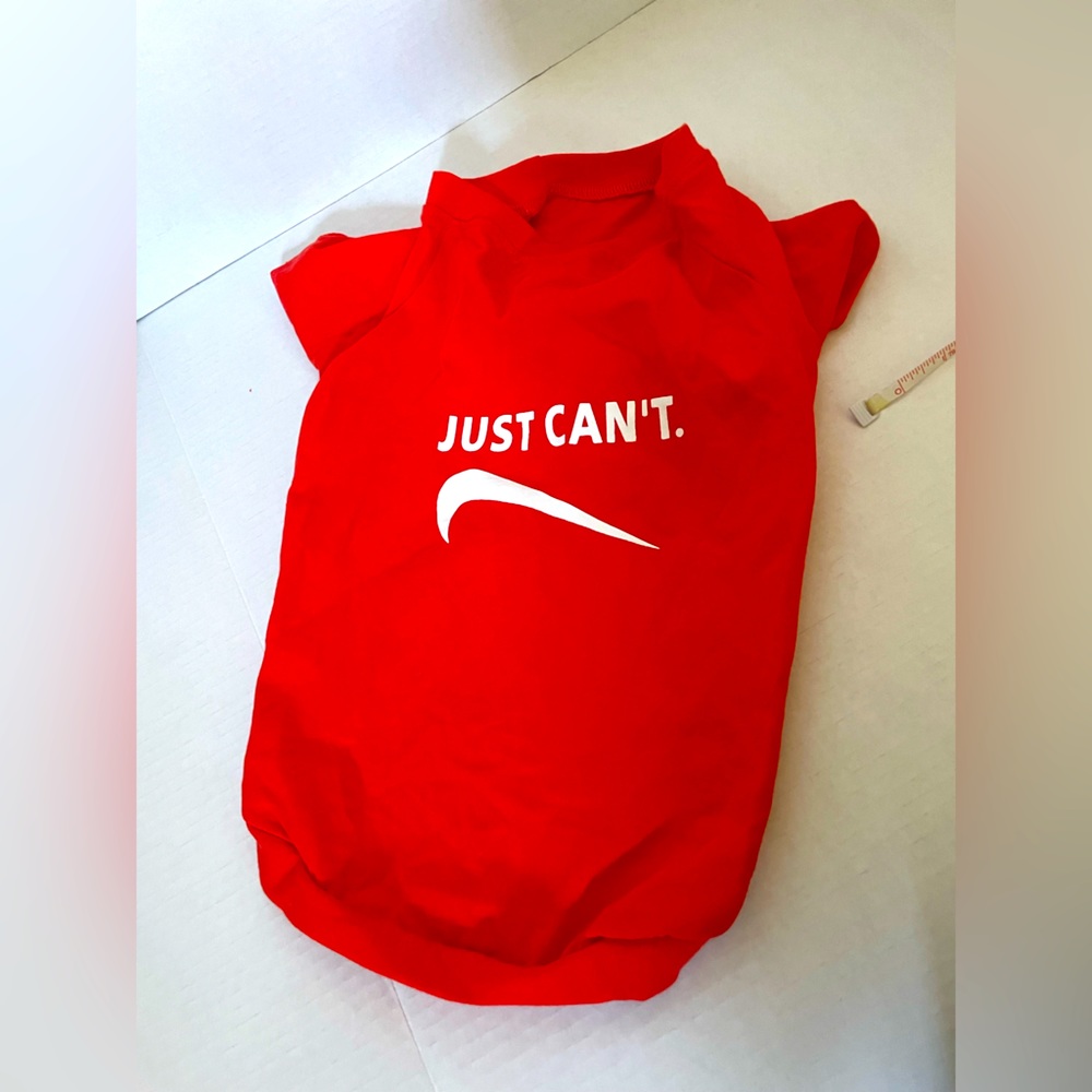 NWT Nike  inspired “Just Can’t” dog tshirt